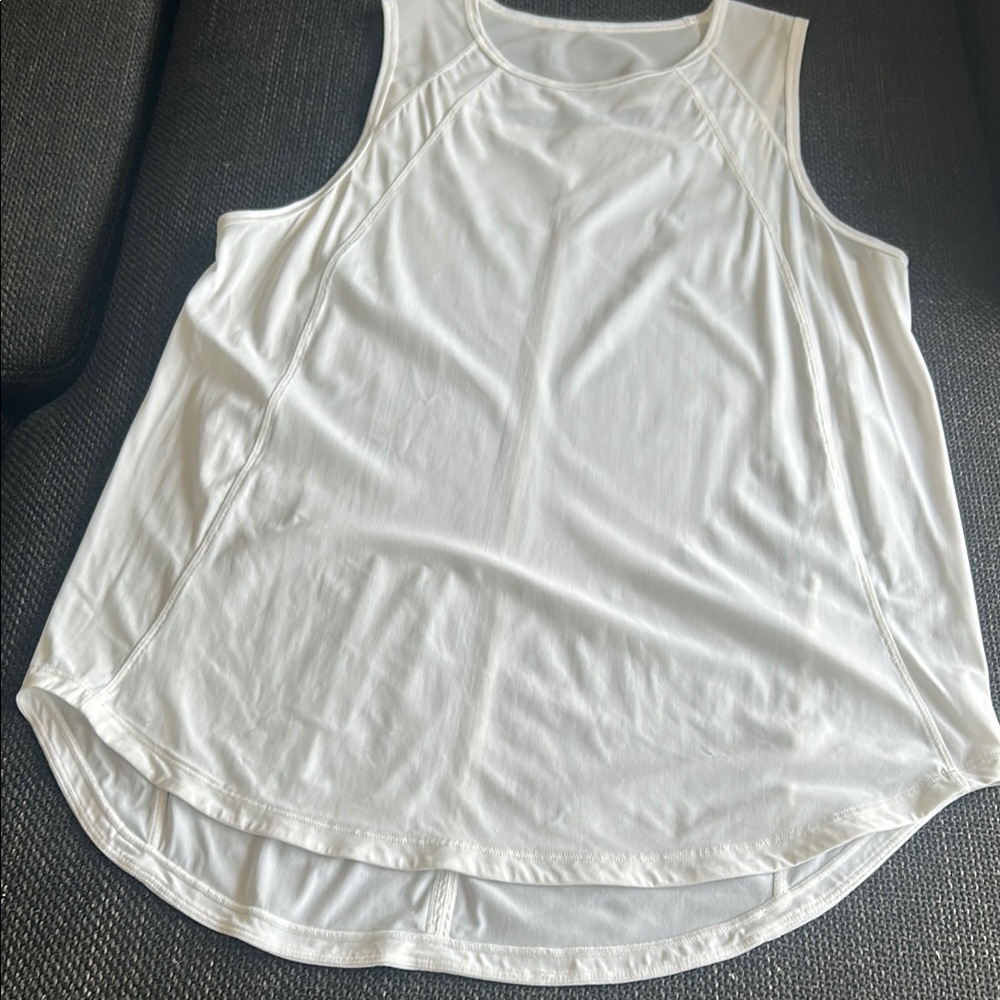 Lululemon White Mesh Back Sleeveless Tank Top - Picture 9 of 9